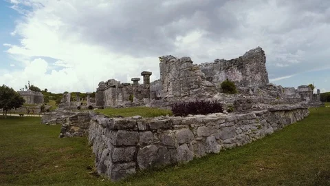 Ruins of Tulum Archeology Stock Footage 100161526