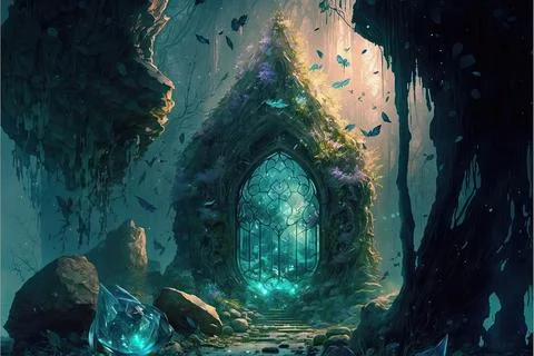 Ruins In The Underground Stock Illustration