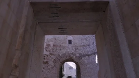 Ruins of the Vestibule, Split, Croatia Stock Footage 83670923