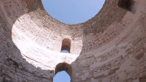 Ruins of the Vestibule, Split, Croatia Stock Footage 83671186