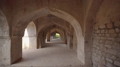 Ruins wall old Stock Footage 204128137
