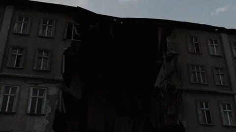 Ruins WW2 destruction war Stock Footage 306025067
