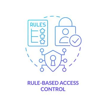 Rule-based access control blue gradient concept icon Illustrazione stock