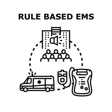 Rule based emergency medical services concept Stock Illustration