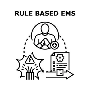 Rule based emergency medical services system concept Stock Illustration
