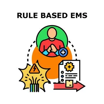 Rule based emergency medical services system concept Stock Illustration