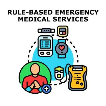 Rule based emergency medical services concept innovation Stock Illustration