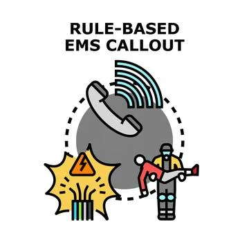 Rule based ems callout system dispatching medical aid Stock Illustration