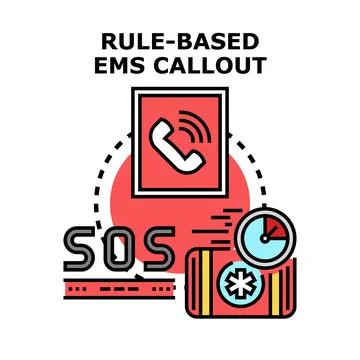 Rule based ems callout system dispatching emergency services Stock Illustration