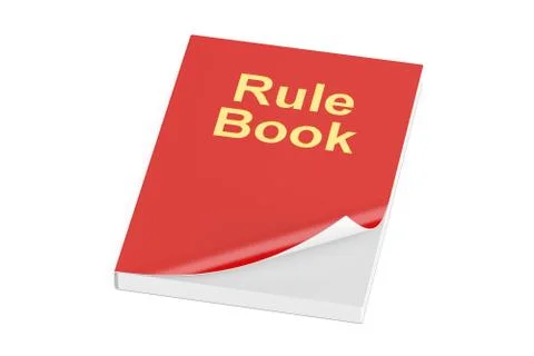 Rule book, 3D rendering Illustrazione stock