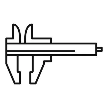 Rule caliper icon outline vector. Calliper vernier Stock Illustration