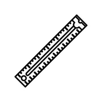 Rule level tool line style icon Stock Illustration
