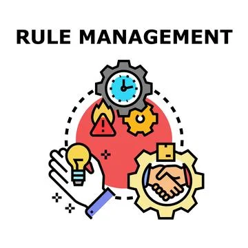 Rule management process optimization and innovative problem solving Ilustração Stock