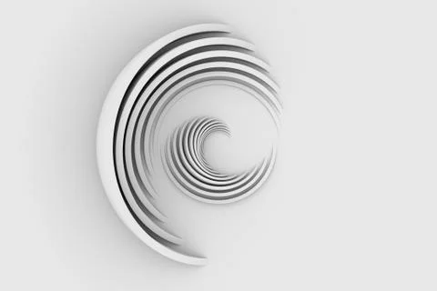 Rule of thirds architectural background. Modern concrete arched composition i Ilustración de archivo