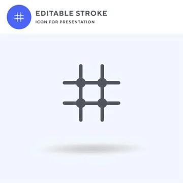 Rule Of Thirds icon vector, filled flat sign, solid pictogram isolated on white Stock Illustration