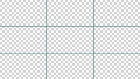 Rule of Thirds Overlay Transparent Composition Guide - Cyan Stock Illustration