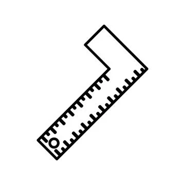 Rule tool line style icon Stock Illustration