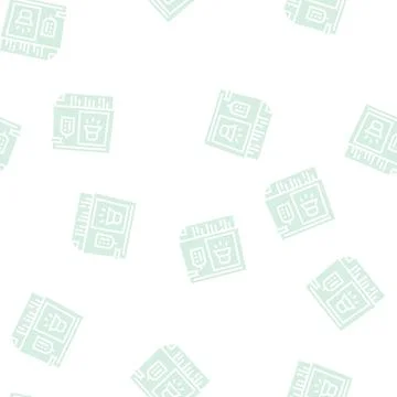 Rulebook info glyph seamless pattern Stock Illustration