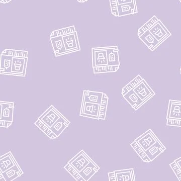 Rulebook info line seamless pattern Illustrazione stock