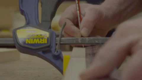 Ruler and Clamp, Slow Mo Stock Footage 163414090