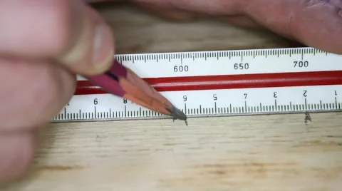 Ruler and pencil Stock Footage 58642771