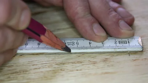 Ruler and pencil Stock Footage 58642895