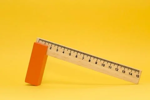 Ruler and rubber Stock Photos
