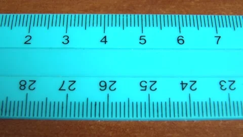 Ruler blue.Move slide Stock Footage 165690811