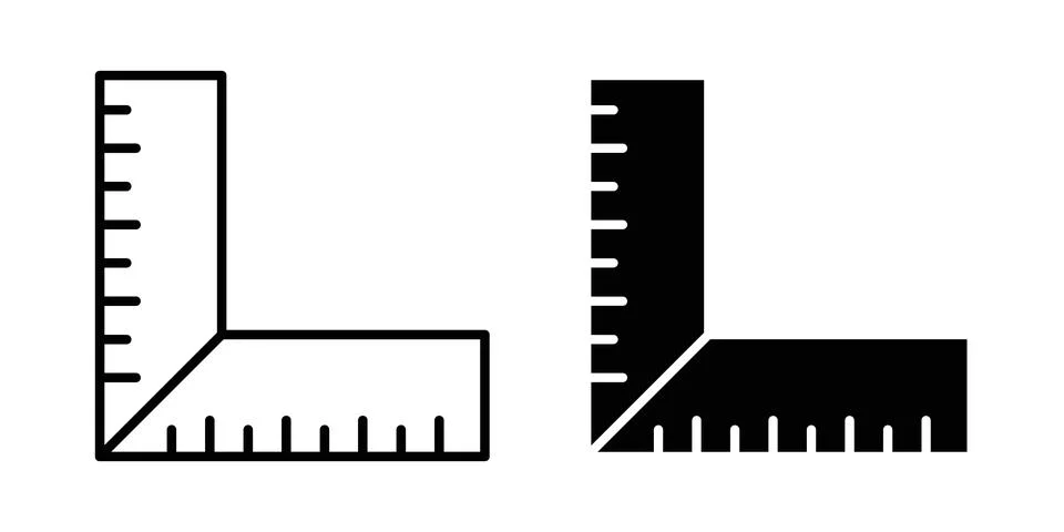 Ruler combined icon vector editable eps10 Stock Illustration
