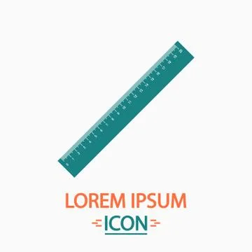 Ruler computer symbol Stock Illustration