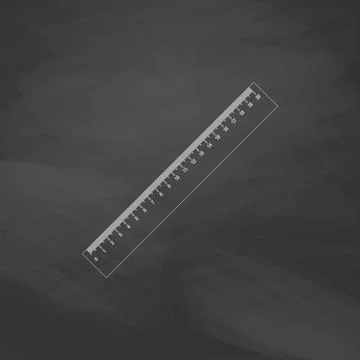 Ruler computer symbol Illustrazione stock