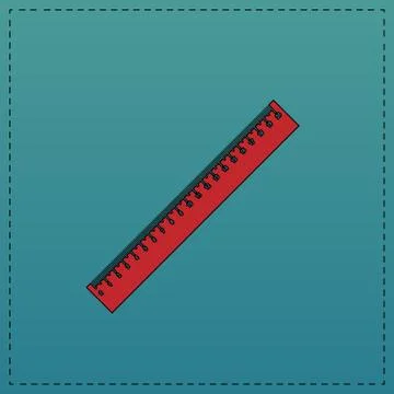 Ruler computer symbol Illustrazione stock