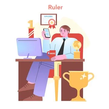 Ruler concept. Vector illustration. Stock Illustration