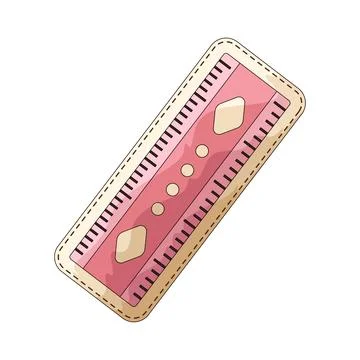 Ruler cutout illustration Stock Illustration