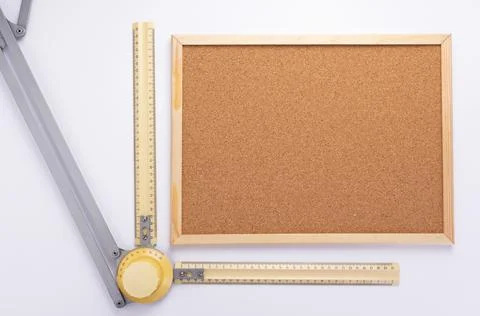 Ruler from drafting or drawing table Stock Photos