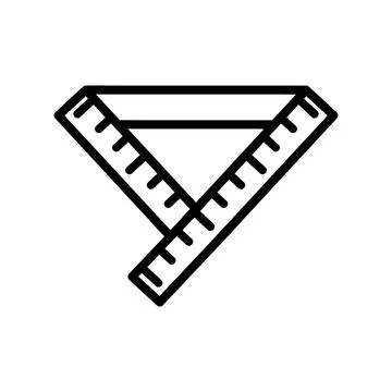 Ruler flat icon. Pictogram for web. Line stroke. Suitcase isolated on white b Stock Illustration