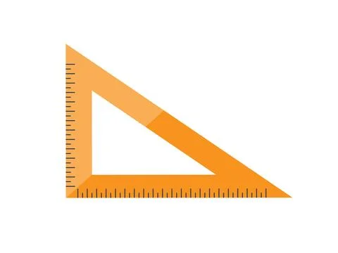 Ruler in a flat style. Scale. Width and length. Measurement tool. Vector Stock Illustration