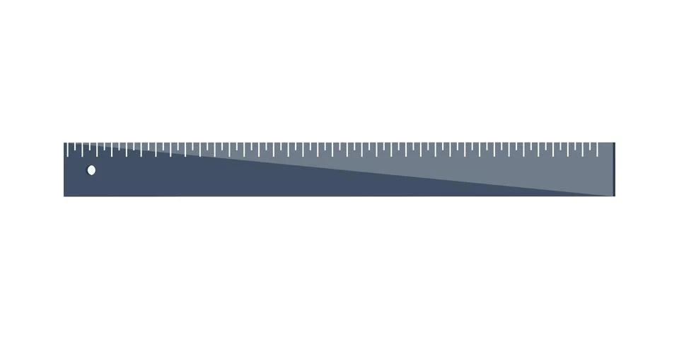 Ruler in a flat style. Scale. Width and length. Measurement tool. Vector Ilustración de archivo