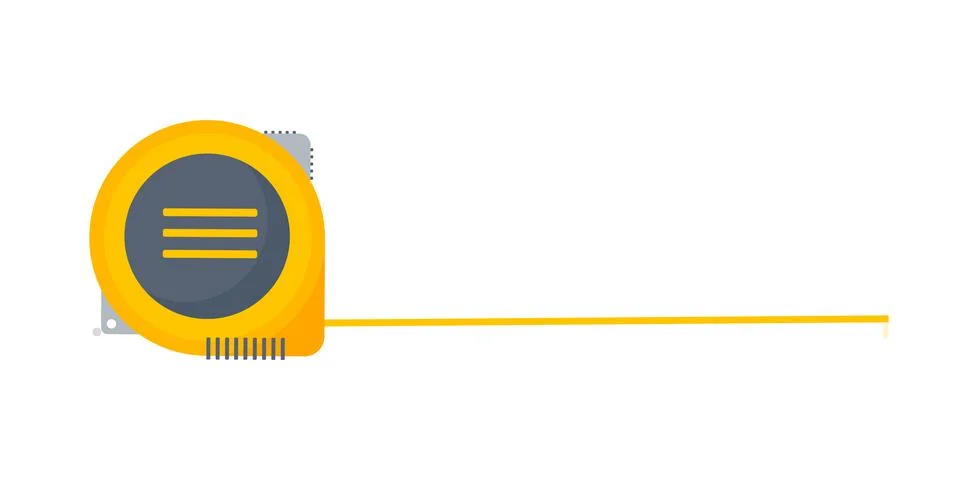 Ruler in a flat style. Scale. Width and length. Measurement tool. Vector Stock Illustration