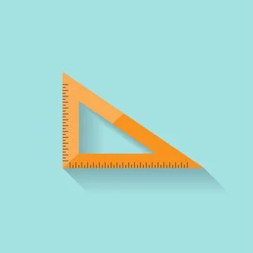 Ruler in a flat style. Scale. Width and length. Measurement tool. Vector Ilustración de archivo