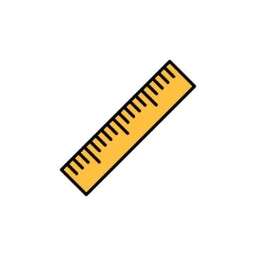 Ruler flat vector icon Stock Illustration