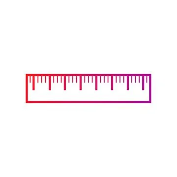 Ruler Gradient Icon Vector Illustration Stock Illustration