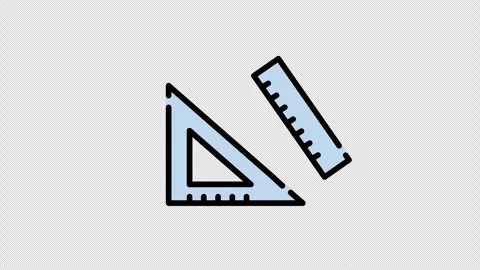 Ruler Icon Animation loop 4k Transparant Stock Footage 287830125