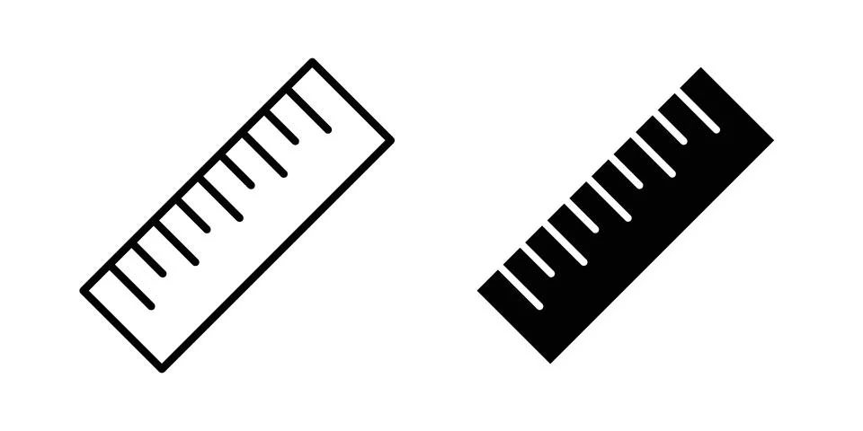 Ruler icon concept. best for web design Illustrazione stock