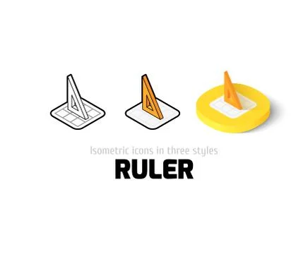 Ruler icon in different style Stock Illustration