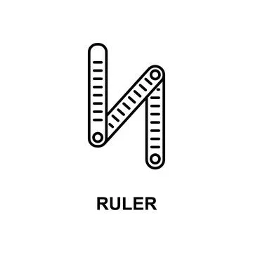 Ruler icon. Element of measuring instruments icon with name for mobile concept Stock Illustration