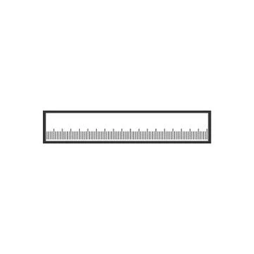 Ruler icon flat Stock Illustration