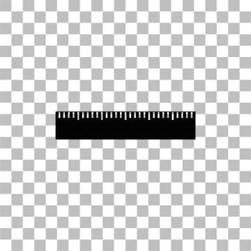 Ruler icon flat Stock Illustration