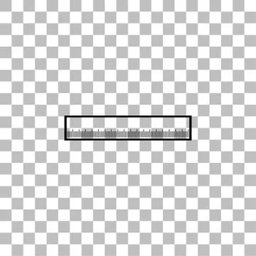Ruler icon flat Stock Illustration