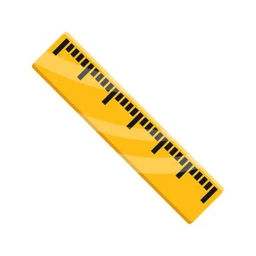 Ruler icon in flat style. Length scale meter vector illustration on isolate.. Ilustración de archivo